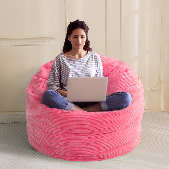 MAXYOYO Giant Bean Bag Bed - Corduroy Convertible Chair & Floor Mattress for Adults | Comfortable Lounge Chair & Guest Bed for Living Room, Bedroom & Dorm