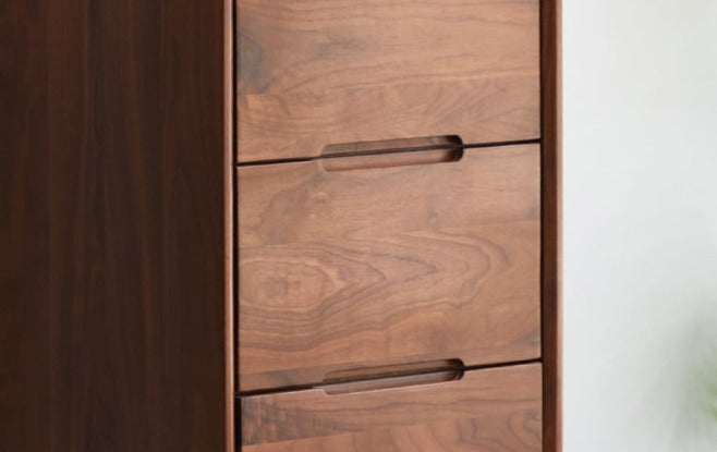 Solid Black Walnut Wood Side Cabinet - Rustic Nightstand, Entryway Storage, or Bathroom Organizer - Handcrafted for Home & Office Decor