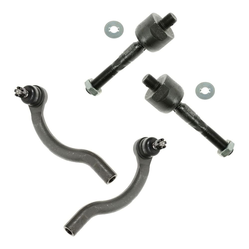 TRQ Front Inner and Outer Tie Rod Set for 2003-2007 Honda Accord - Replacement Suspension Parts for Smooth Steering & Enhanced Control - Perfect for DIY Repairs & Professional Mechanics