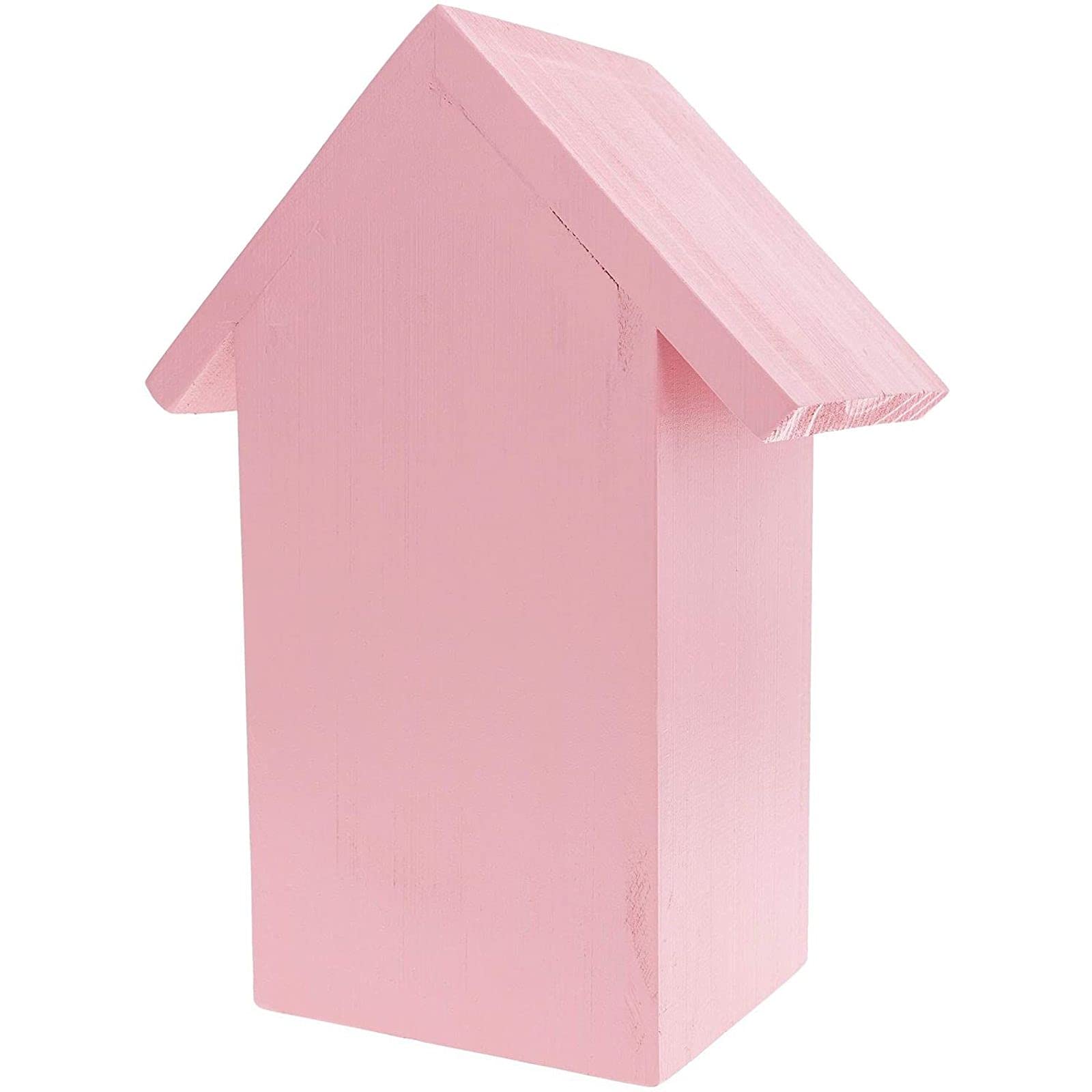Bright Creations Pink Mason Bee House for Garden - Natural Wood Beehive Habitat (7.4