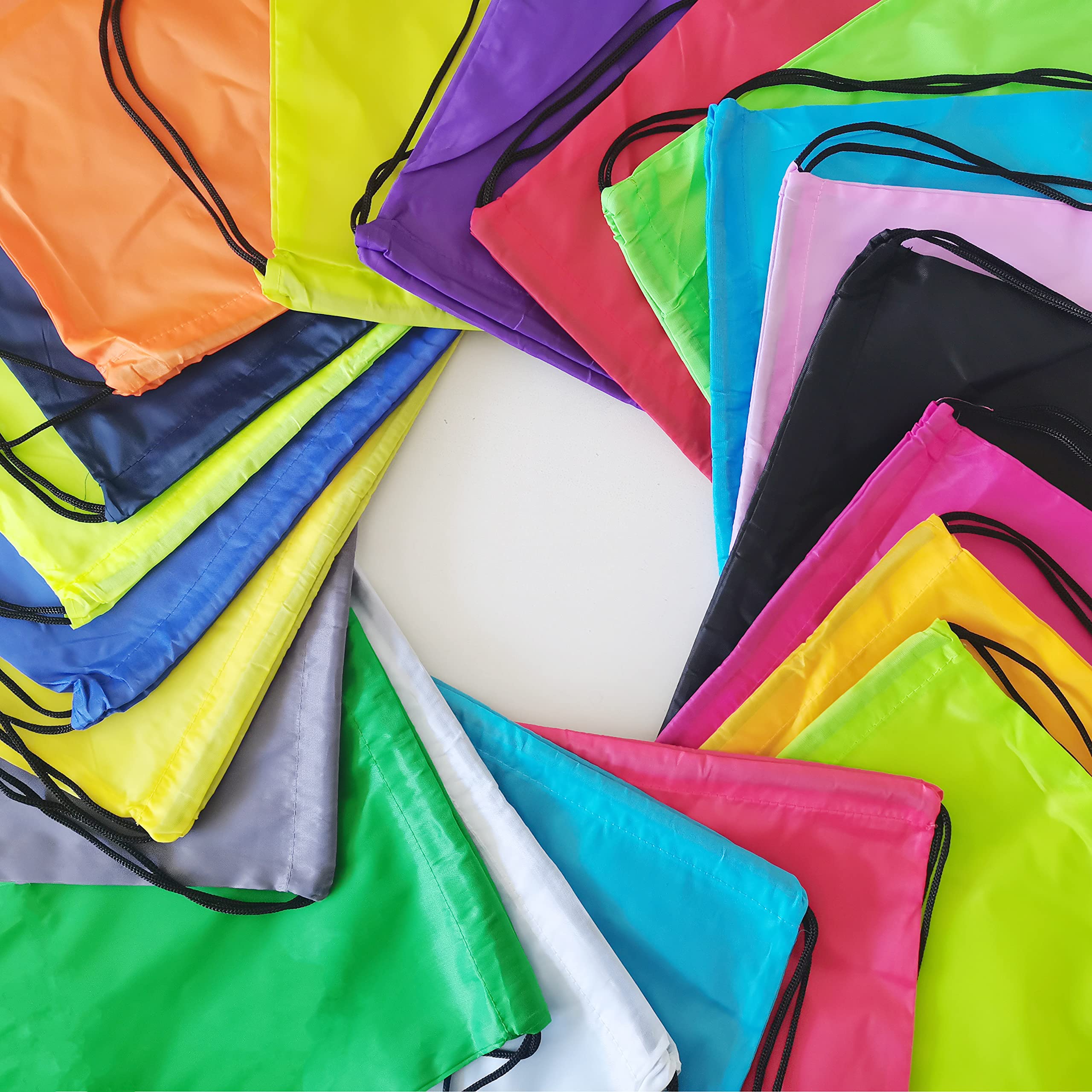 60 Pcs Drawstring Backpack - Gym & Sports Bag for Women & Men - Outdoor Activities (20 Colors)