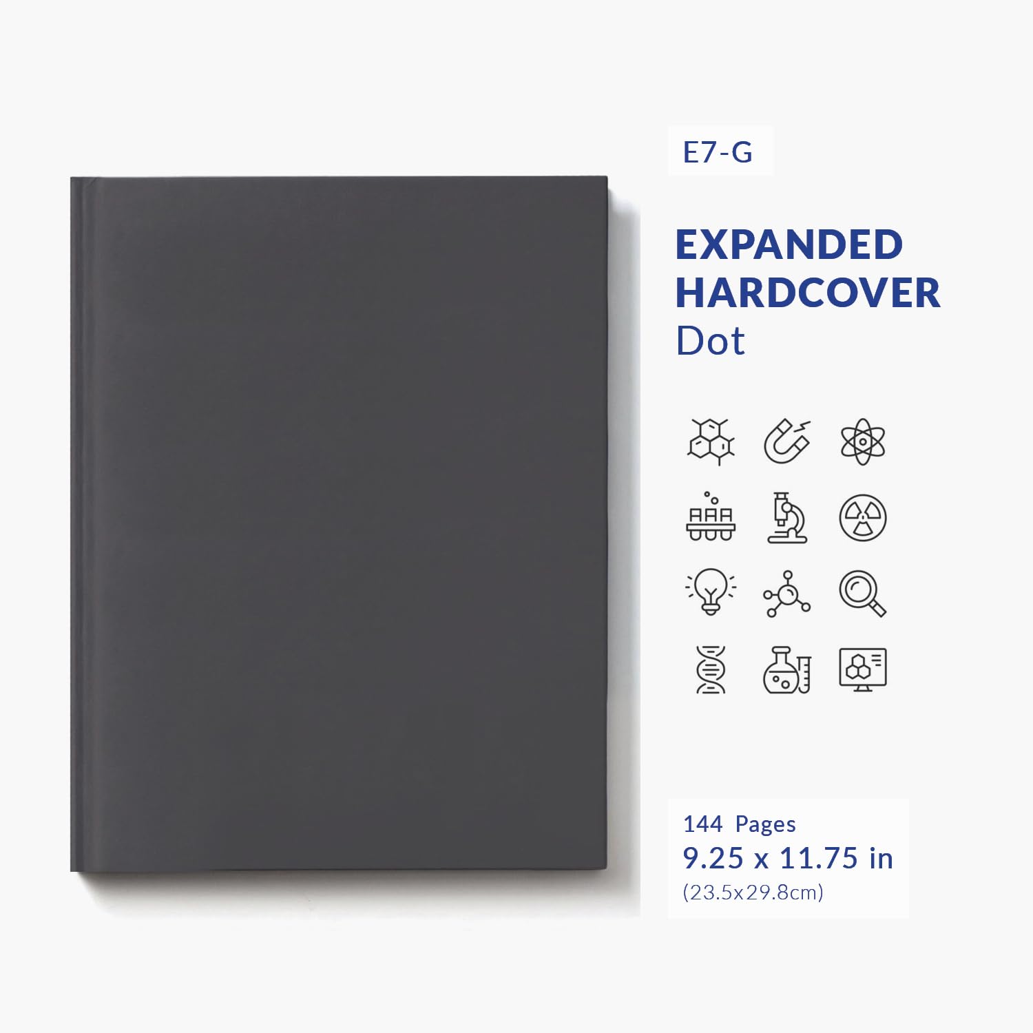 Premium E7-G Expanded Hardcover Lab Notebook - 9.25