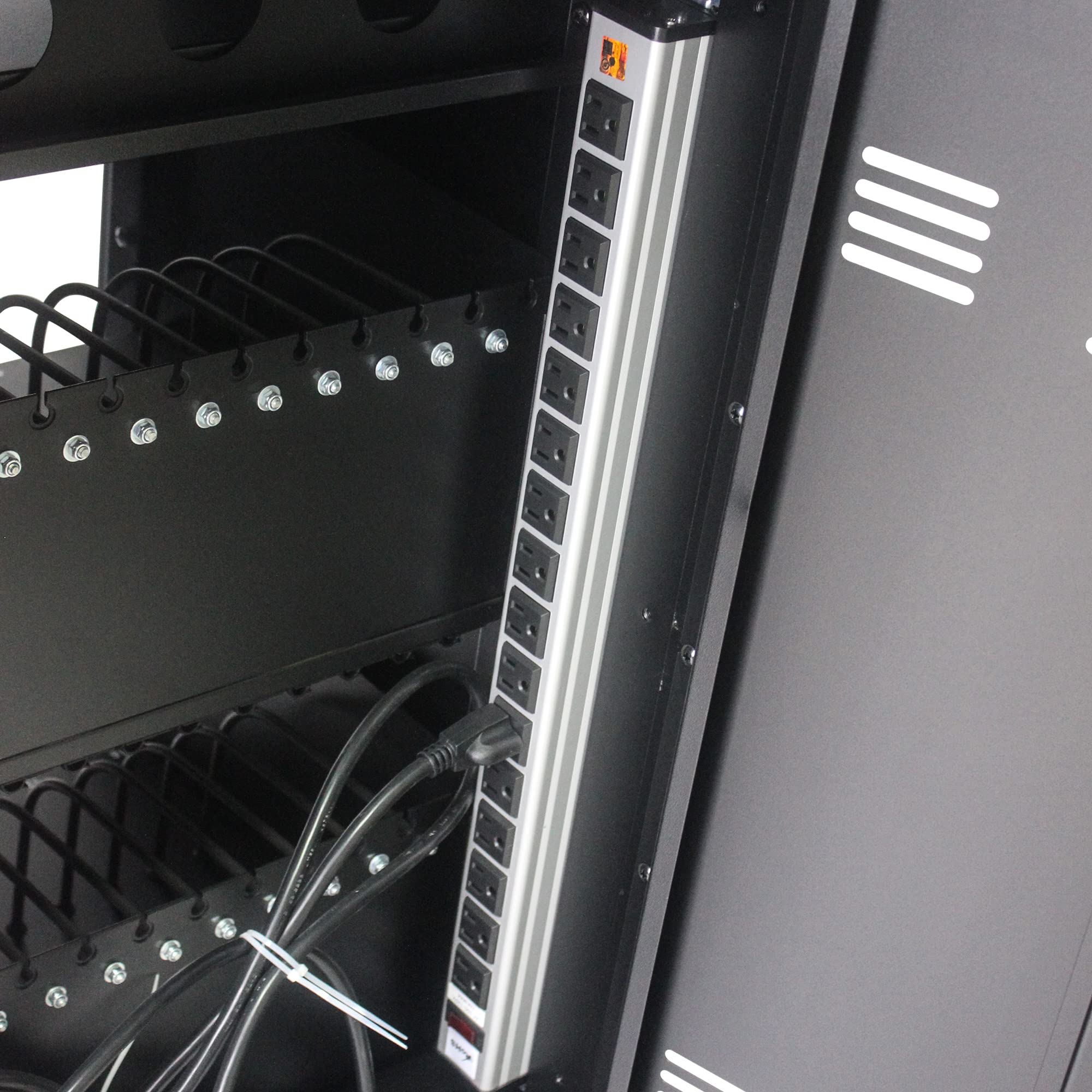36-Port Mobile Charging Cart & Storage Cabinet for Tablets, Laptops, iPads (Up to 16.3
