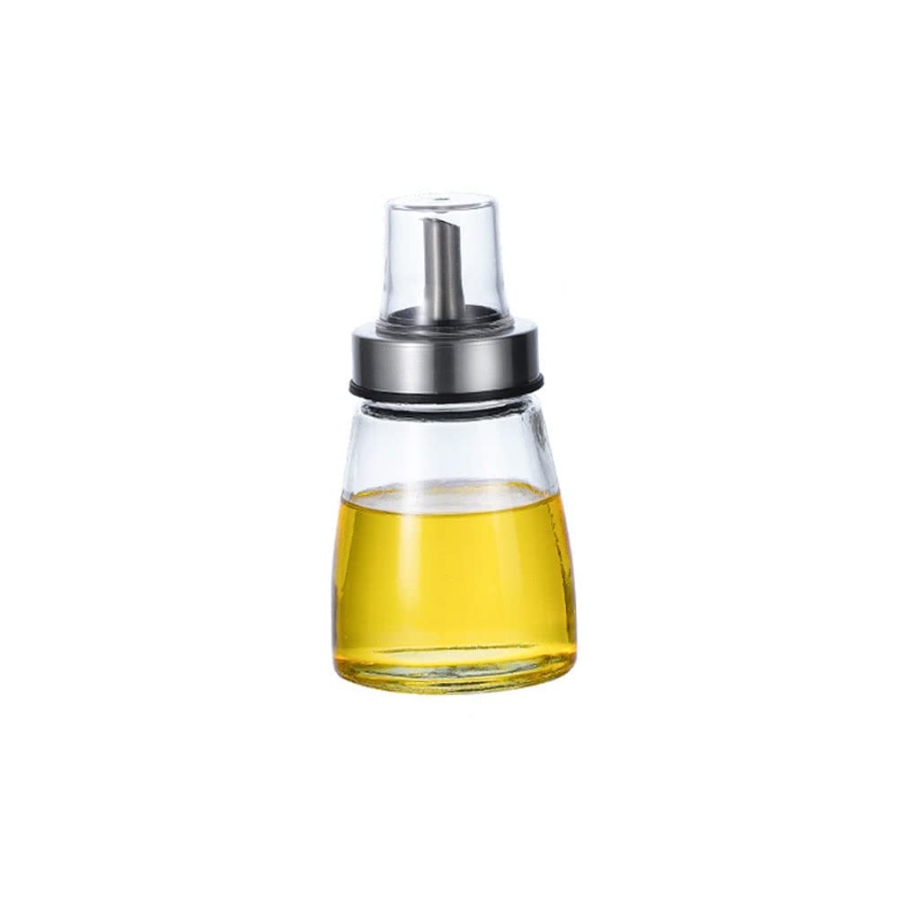 Durable High Borosilicate Glass Oil Bottle - 160ml Leak-Proof Soy Sauce & Vinegar Dispenser - Kitchen Storage Container for Cooking, Salad Dressing & Seasoning - Perfect for Home, Restaurant & Gourmet Use