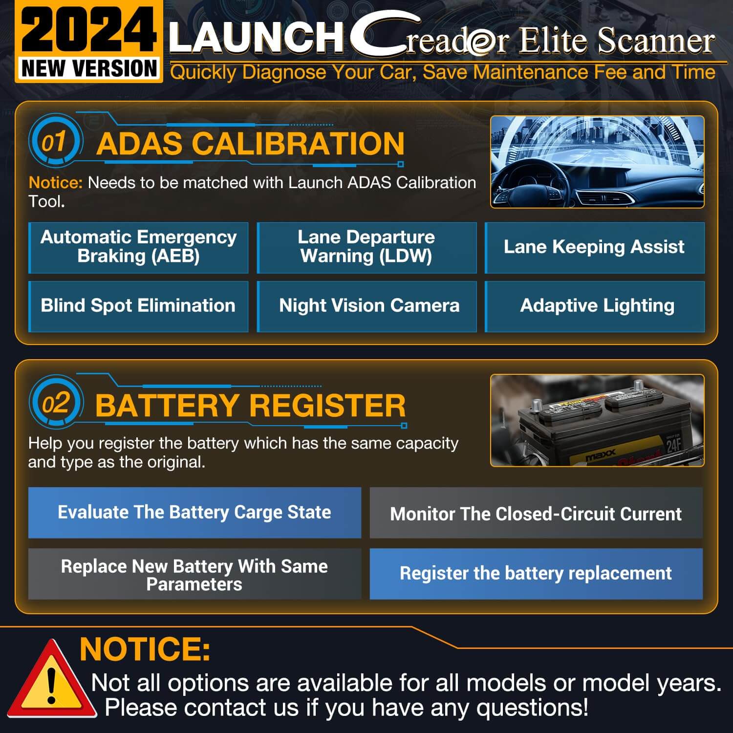 LAUNCH X431 Creader Elite - Professional GM Bi-Directional OBD2 Scanner & Code Reader for Buick, Chevrolet, Cadillac, GMC | Full System Diagnostics, Live Data, Active Test | Perfect for Mechanics & DIY Car Repair