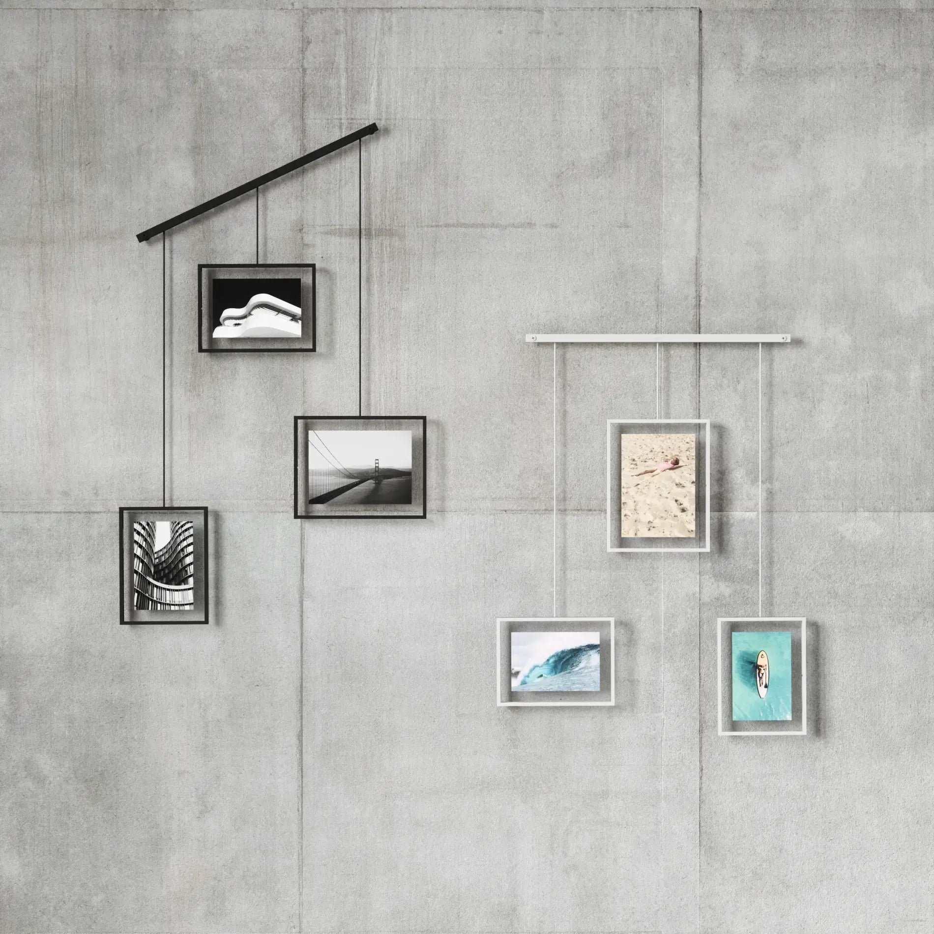 Premium Exhibit Wall Picture Frames Set of 3 - Modern Black Gallery Frames for Home Decor, Office Art Display & Photo Collage - Perfect for Living Room, Bedroom or Studio Wall Decor