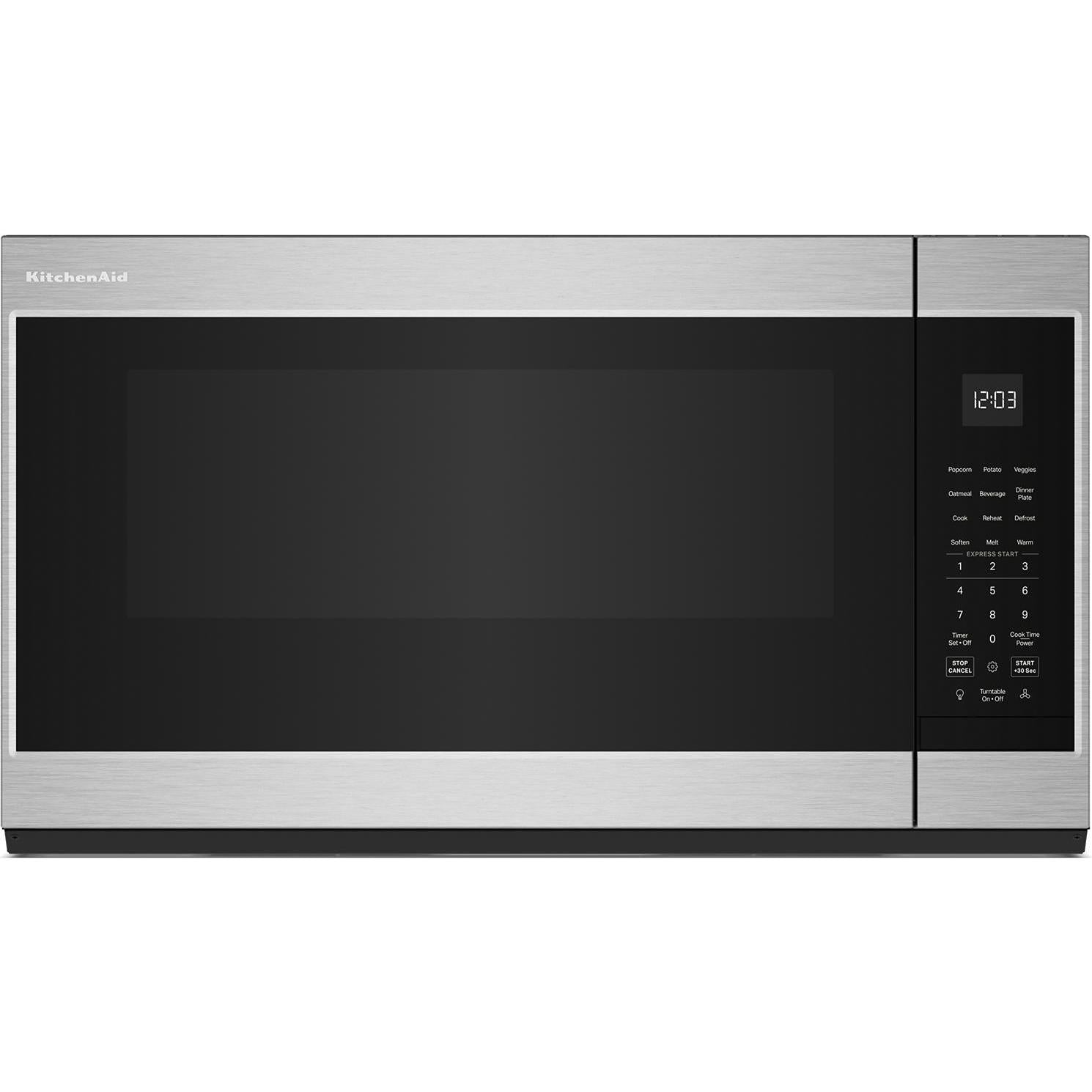 KitchenAid 1.3 Cu. Ft. Over-the-Range Microwave Oven with Built-In Ventilation System - Stainless Steel YKMMS130RPS - Perfect for Small Kitchens & Apartment Cooking