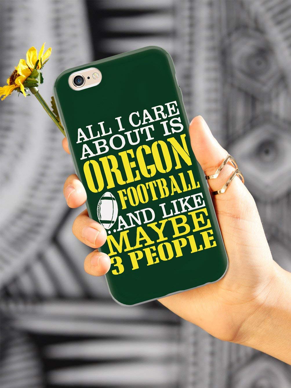 Premium 3D Textured Protective Case for iPhone 12 Pro Max - Oregon Football Inspired Design - Shockproof & Slim Cover for Apple iPhone 12 Pro Max - Perfect for Sports Fans & Everyday Protection