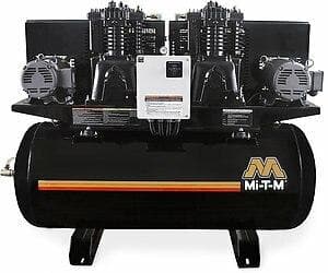 120 Gallon Two Stage Electric Duplex 3 Phase Air Compressor - Industrial Heavy Duty for Auto Shops, Construction & Manufacturing