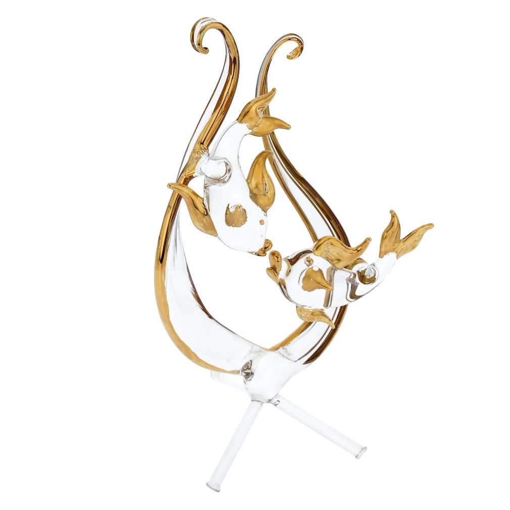 Authentic Murano Glass Pisces Zodiac Sign - Handmade in Venice Italy - Perfect for Home Decor, Gifts & Astrology Lovers