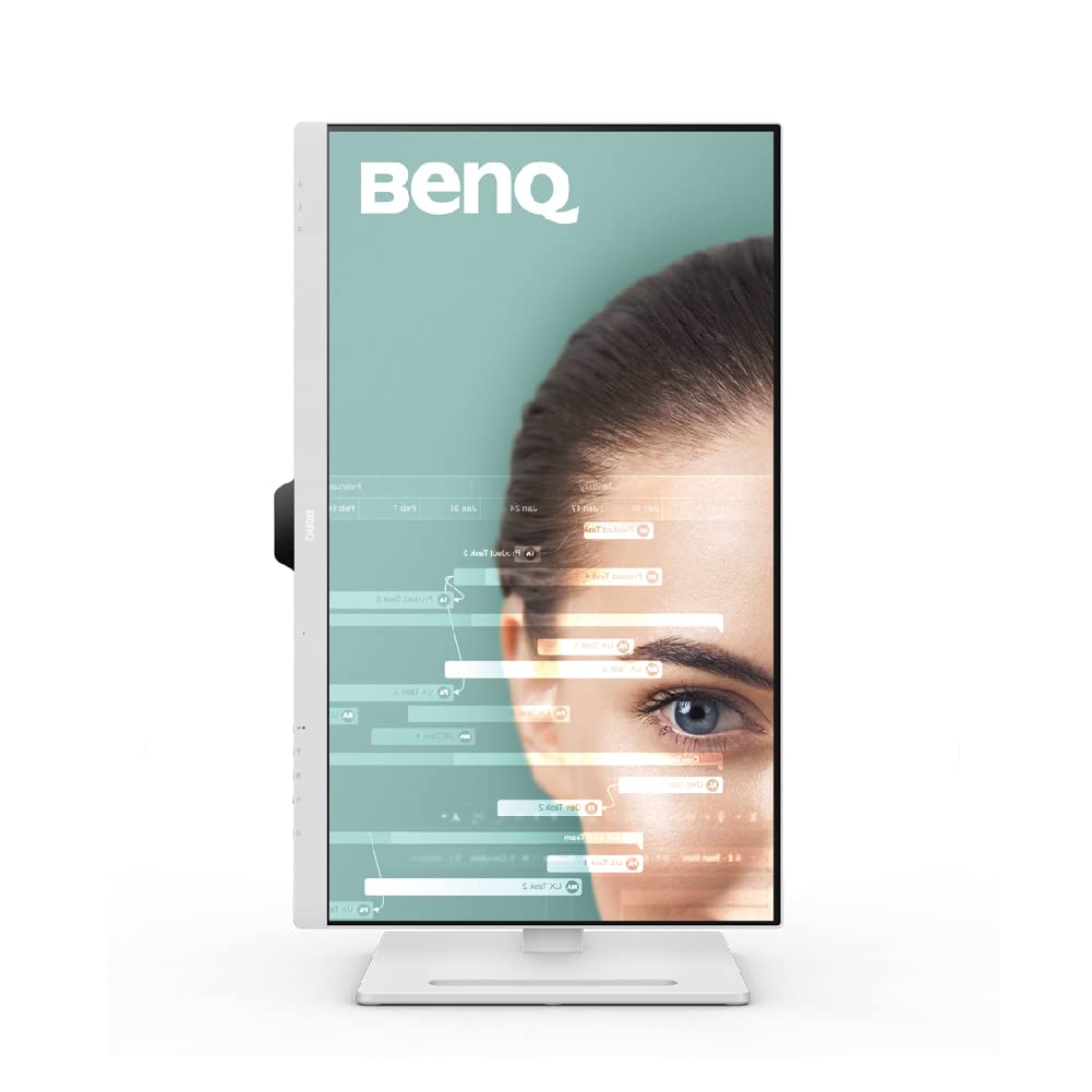 BenQ GW2485TC 24 Inch 1080p IPS Office Monitor with Eye Care Tech, Adaptive Brightness, Height & Tilt Adjustment - Built-in Speakers, Noise Cancelling Mic, Daisy Chain - DisplayPort, HDMI, USB-C - Perfect for Home Office, Coding, and Video Conferencing
