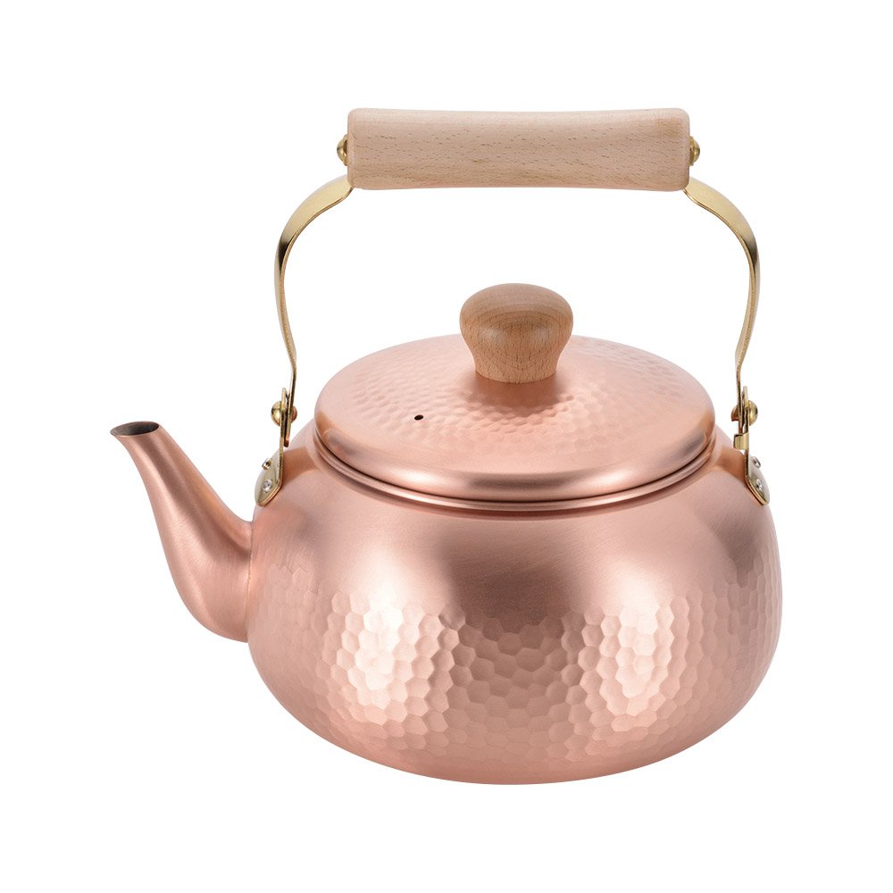 Premium Chitose Pure Copper Tea Kettle 2.4L - Authentic Japanese Handcrafted Copper Teapot for Brewing Tea, Home Decor & Traditional Tea Ceremonies