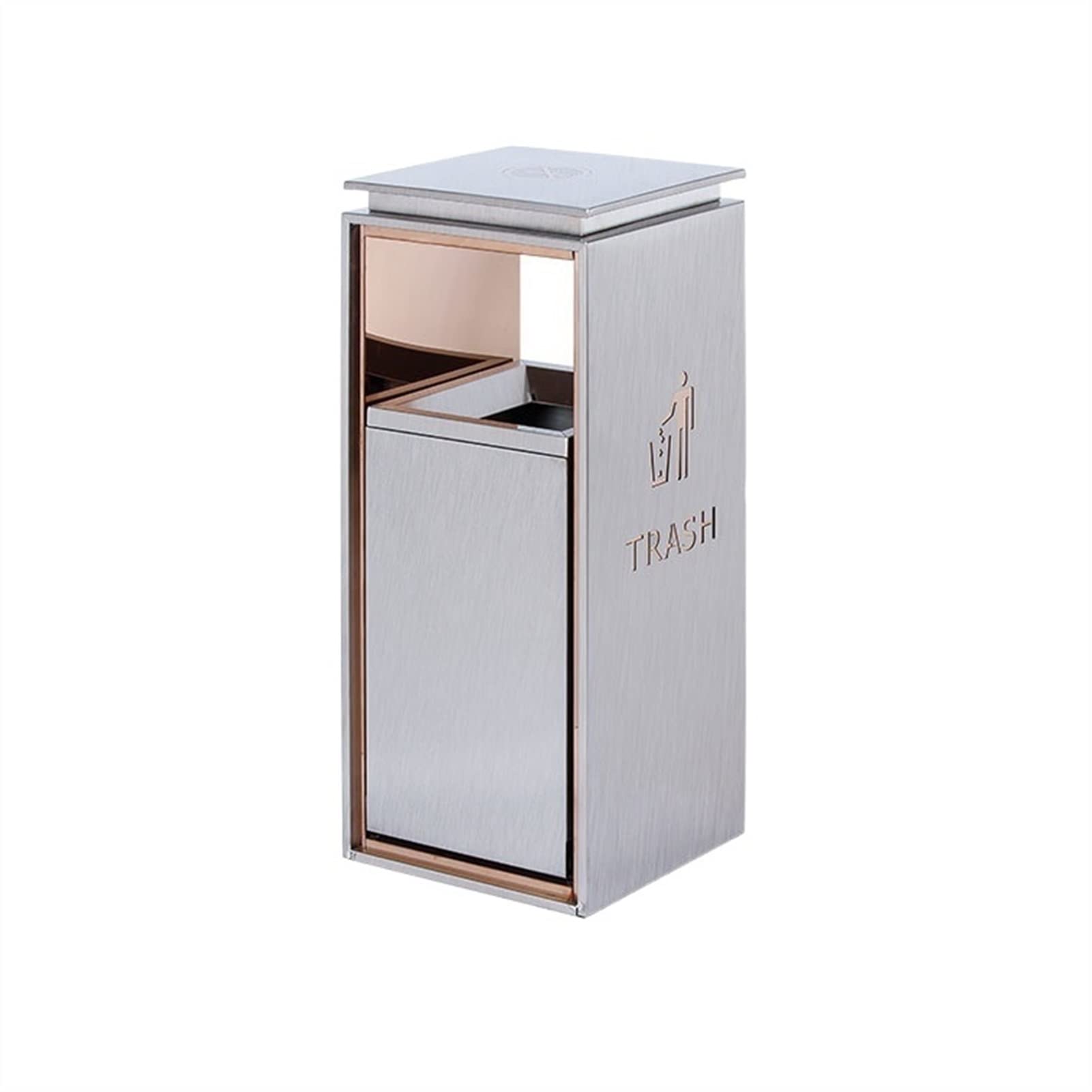 TOMYEUS Large Capacity Trash Can - Durable Vertical Garbage Bin for Hotels, Shopping Malls, Elevators & Outdoor Use | Perfect for Lobbies, Public Spaces & Waste Disposal