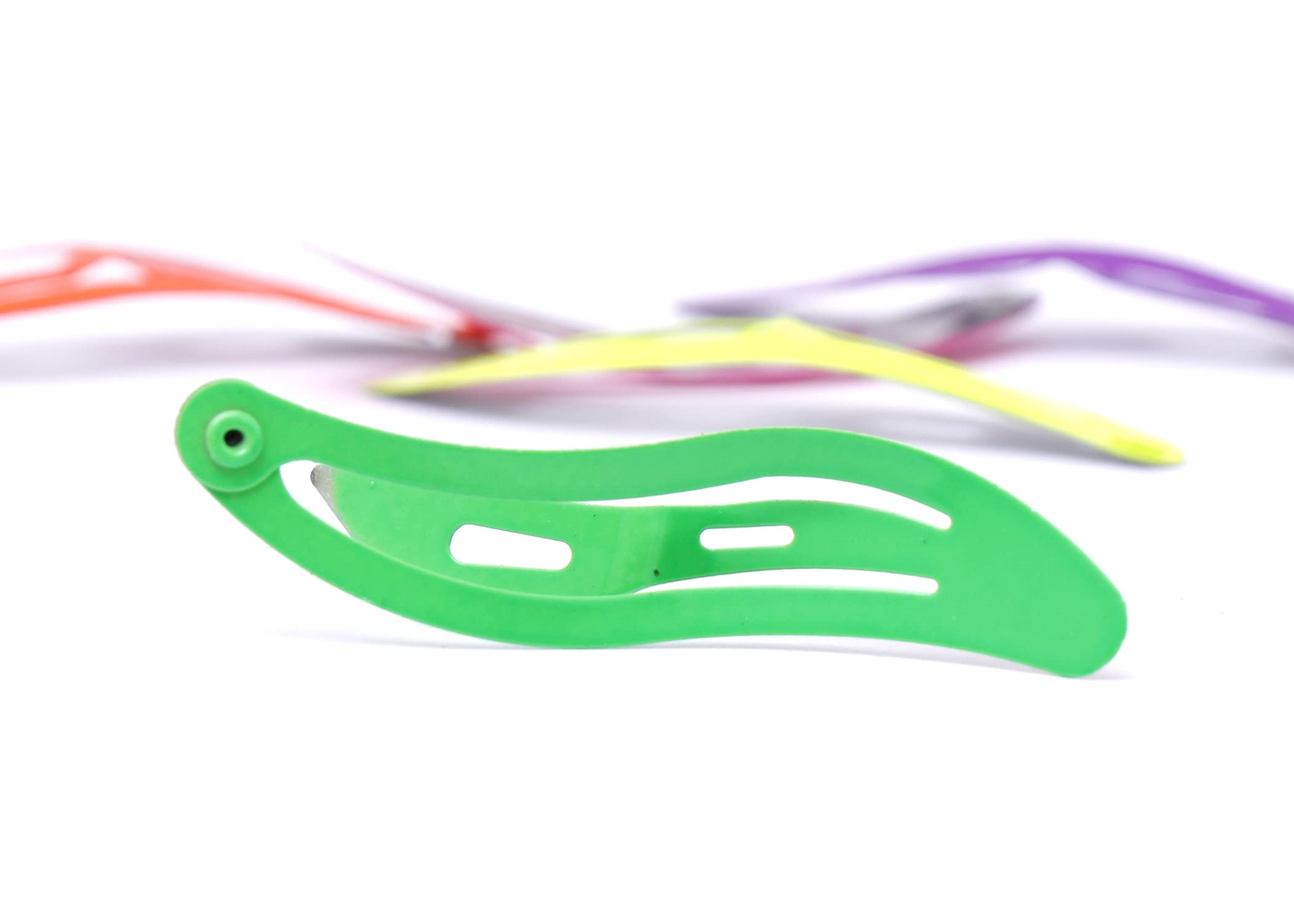 Navjai Snap Barrette Hair Clip Set - 10 Pack Printed Tic Tac Snake Shape Hair Pins for Women, Kids & Girls | Multicolor Hair Accessories for School, Party & Daily Use