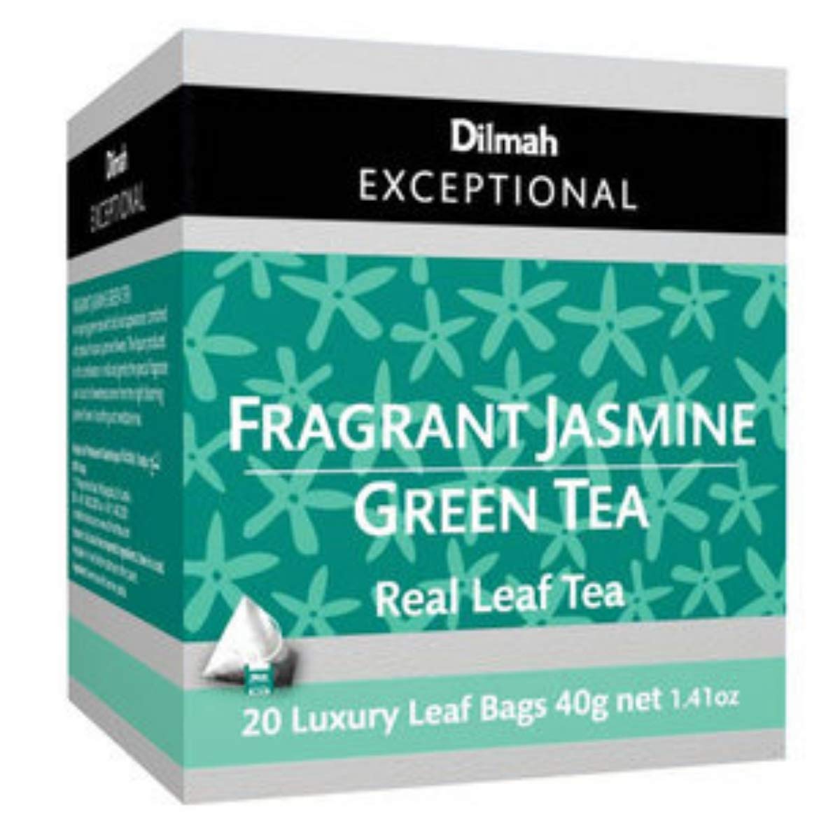 Premium Dilmah Fragrant Jasmine Green Tea - 20 Tea Bags | Pure Ceylon Tea in Luxury Leaf Bags | Perfect for Relaxation, Afternoon Tea & Gifts