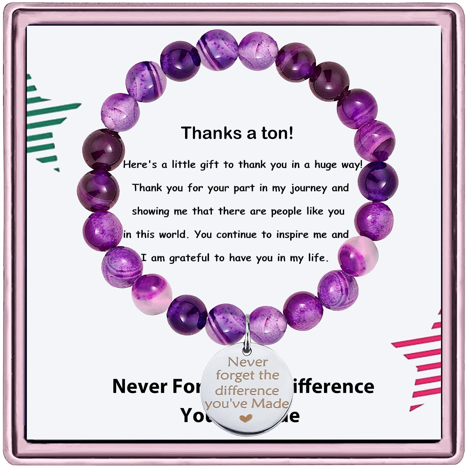 Lucky Elephant Bracelet - Farewell Gift for Women, Coworker, Teacher | Thank You Jewelry for Appreciation & Goodbye