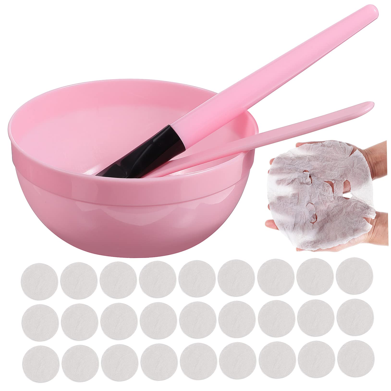 1 Set Face Mask Mixing Bowl & Skincare Tools Kit - Non-Woven Fabric Mask Modeling Bowl with Spatula for DIY Facial Care | Perfect for At-Home Spa, Beauty Salon & Professional Skincare Treatments