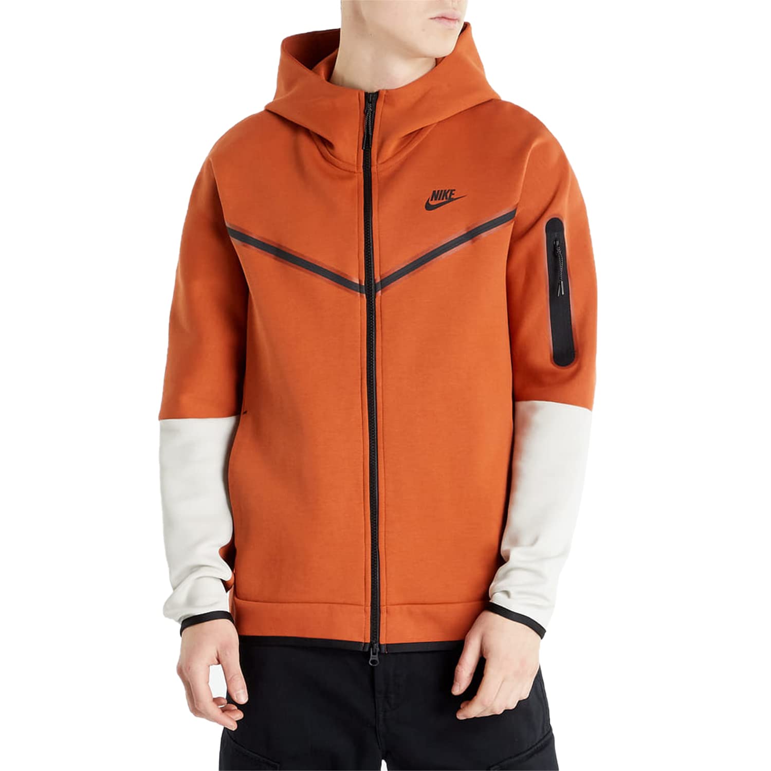 Nike Sportswear Black Tech Fleece Full-Zip Hoodie for Men - Lightweight & Warm Winter Jacket for Running, Gym, and Casual Wear