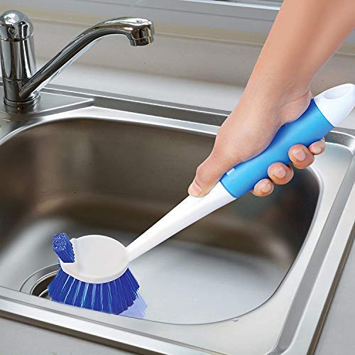 Stager Plastic Cleaning Utensils Set - Floor & Bathroom Scrub Brush Combo Pack for Home, Kitchen, and Shower Cleaning | Durable Multi-Surface Cleaning Tools