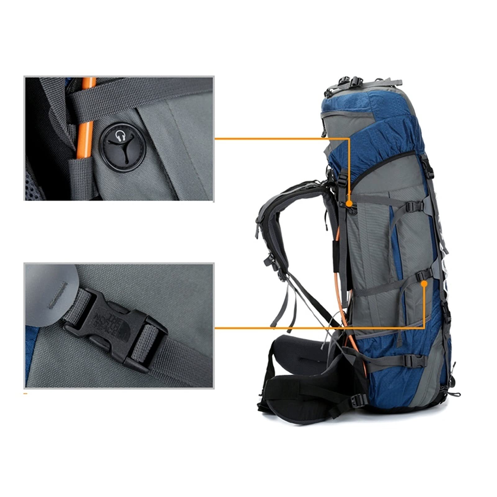 80L Foldable Hiking Backpack - Ultra Lightweight Water Resistant Travel Rucksack for Camping, Trekking & Day Trips - High Capacity Tear-Resistant Pack for Men & Women (Red) - Perfect for Outdoor Adventures, Hiking Gear & Travel Essentials