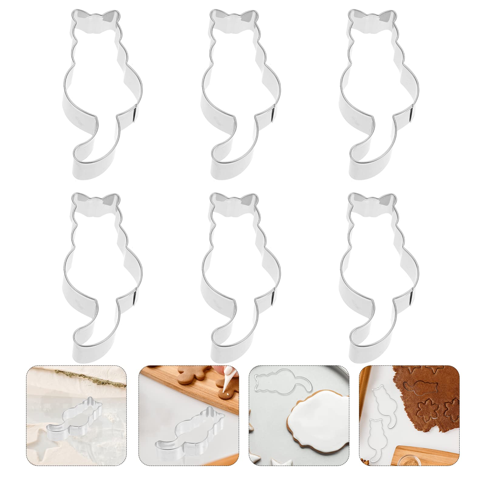 6-Piece Stainless Steel Biscuit & Cookie Molds Set - Korean Sugar Pie DIY Baking Tools, Decorative Pastry Cutters for Homemade Cookies, Pies & Desserts - Perfect for Holiday Baking, Party Treats & Gift Making