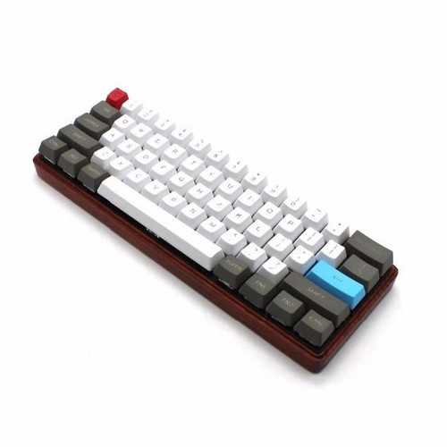 61 Key ANSI Layout OEM Profile PBT Thick Keycaps for 60% Mechanical Keyboard - Durable & Customizable for Gaming, Typing & Office Work