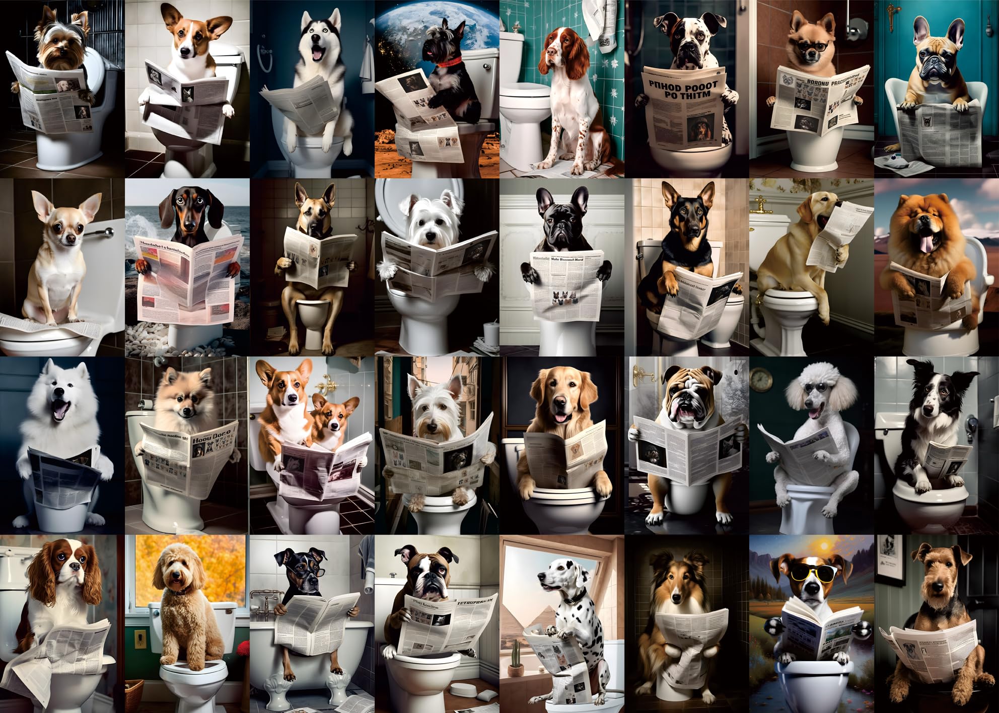 1000-Piece Funny Dogs Jigsaw Puzzle for Adults – Challenging Animal Puzzle with Puppy Prank Design – Perfect for Home Decor, Party Games & Relaxation
