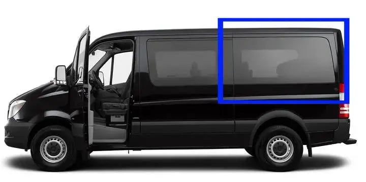 Mercedes Sprinter Van Fixed Window Replacement for 2007+ Models - Driver Side Rear Quarter Panel 144WB (DTSPCR020) | Durable Auto Glass for Commercial Vans & Delivery Vehicles