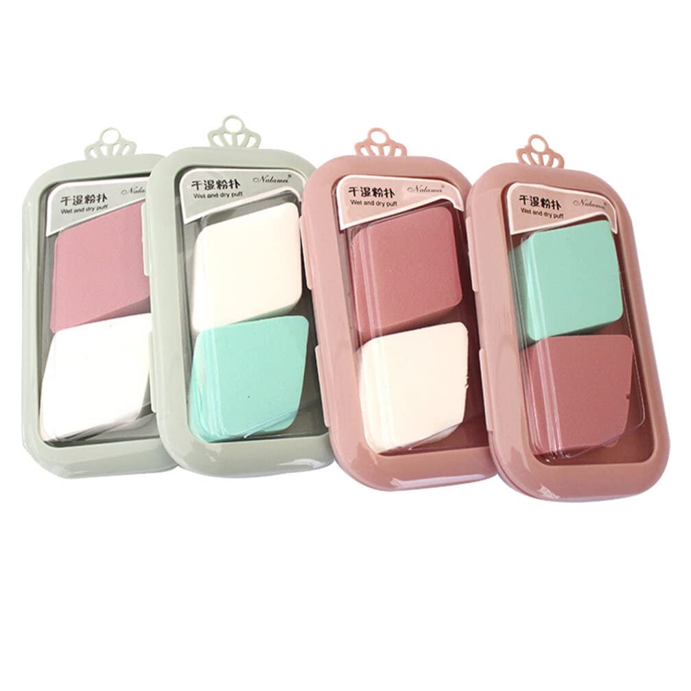FRCOLOR 8-Piece Makeup Sponge Set - Soft Cosmetic Blending Sponges for Foundation, Powder & Concealer | Professional Beauty Sponges for Flawless Makeup Application | Perfect for Daily Use, Travel & Professional Makeup Artists