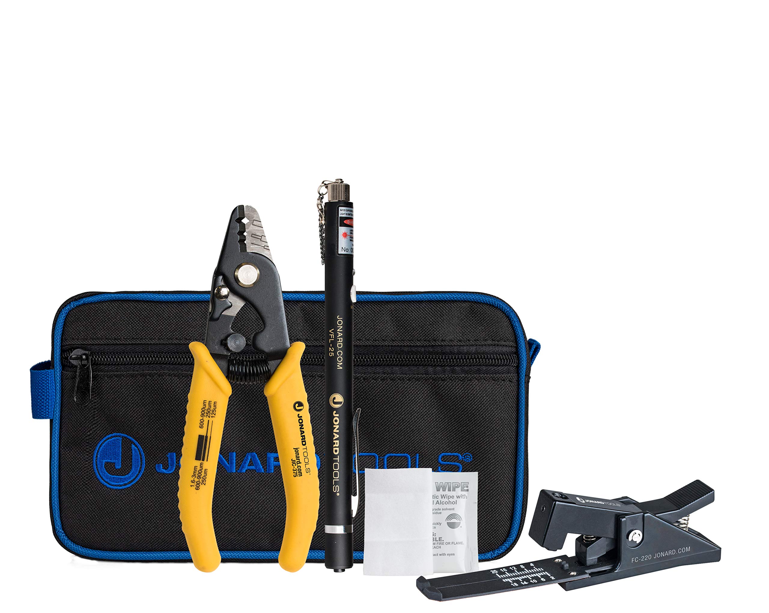 Jonard Tools TK-183 Fiber Optic Connector Cleaning Kit - Professional LC/SC/ST Connector Cleaner with Brushes & Swabs - Perfect for Network Maintenance & Telecom Installations