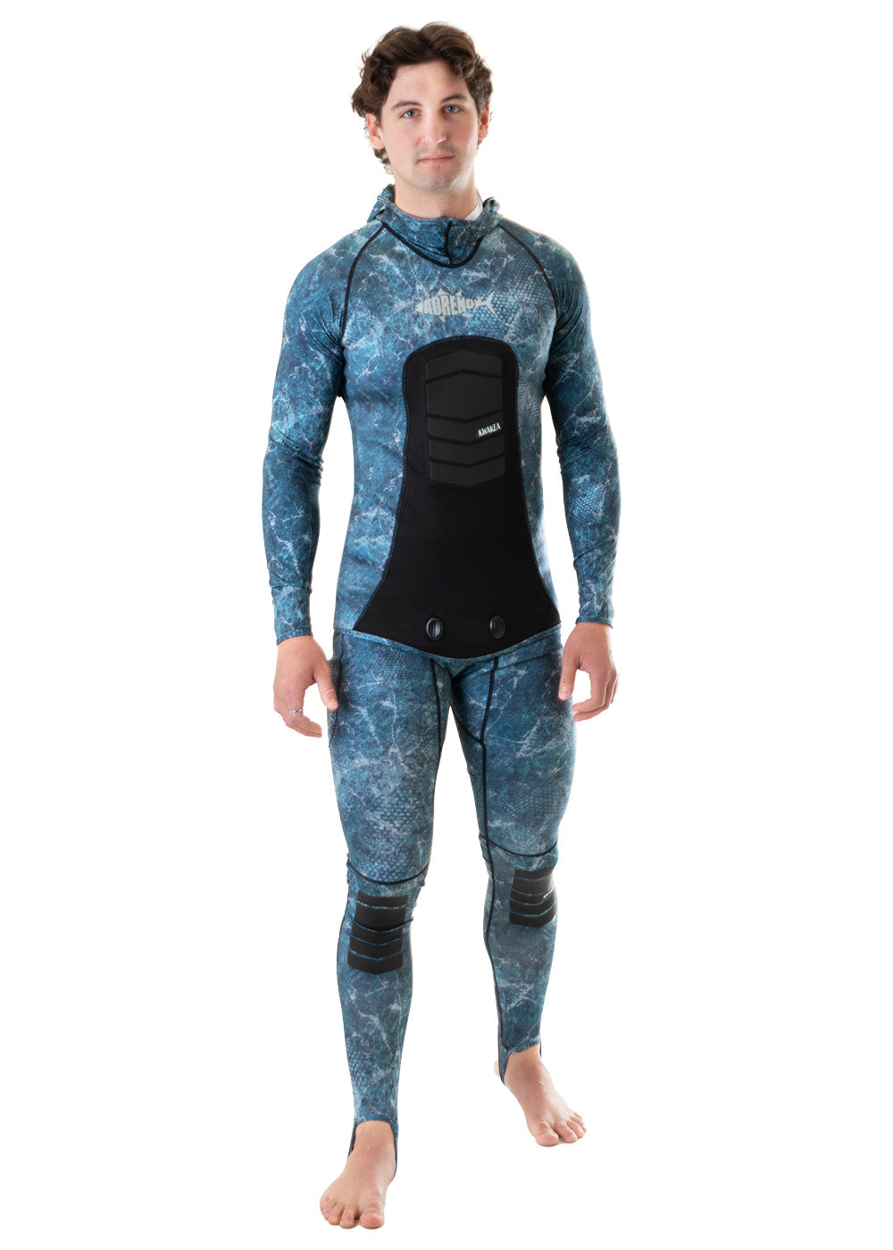 Adreno Kwakea Men's 1.5mm Hybrid Lycra 2-Piece Wetsuit for Scuba Diving, Snorkeling & Surfing - Lightweight & Flexible Neoprene Suit