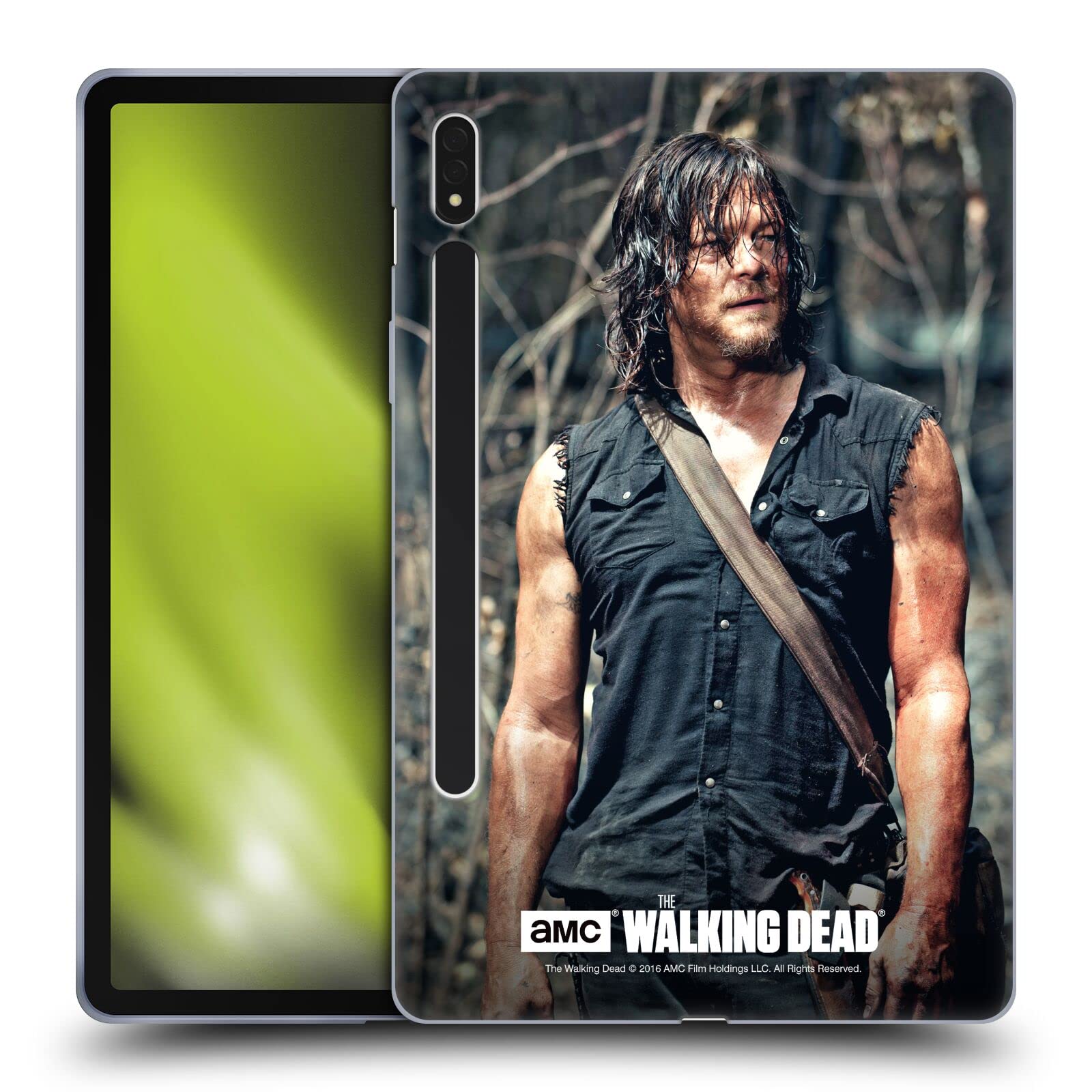 Head Case Designs Officially Licensed AMC The Walking Dead Daryl Dixon Soft Gel Case for Samsung Galaxy Tab S8 - Protective Cover for Fans, Travel & Daily Use