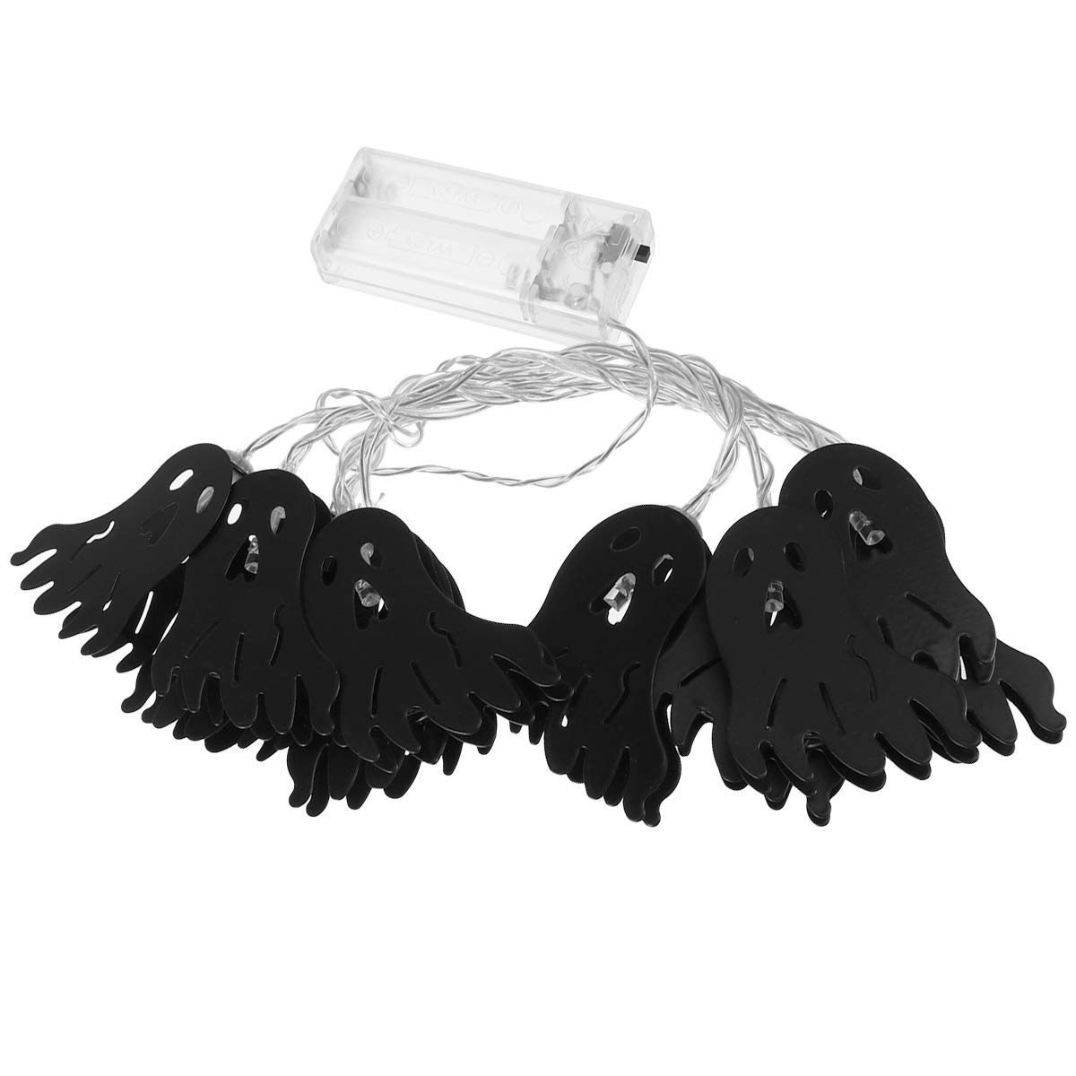 Halloween LED String Lights - 10 Battery Powered Fairy Lights for Home, Party, Patio & Garden Decor - Spooky Ghost Themed Holiday Decorations (Batteries Not Included) | Perfect for Halloween Parties, Outdoor Decor & Seasonal Home Decoration