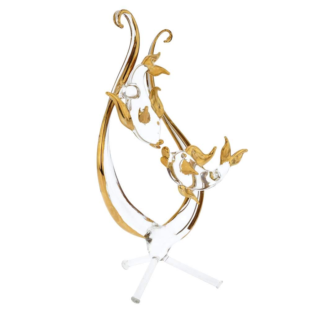 Authentic Murano Glass Pisces Zodiac Sign - Handmade in Venice Italy - Perfect for Home Decor, Gifts & Astrology Lovers
