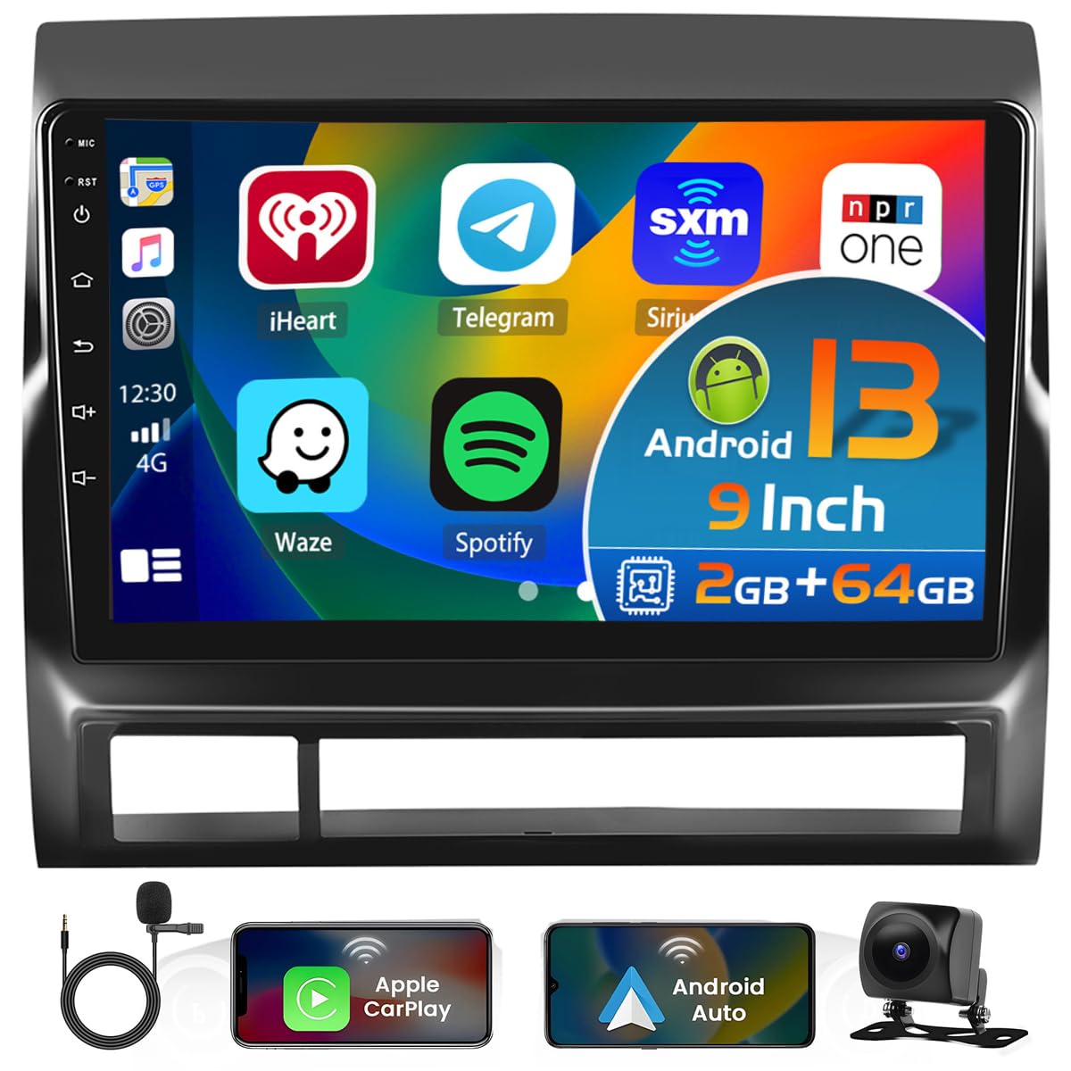 2005-2013 Toyota Tacoma Car Stereo with Wireless CarPlay & Android Auto | Hikity 9