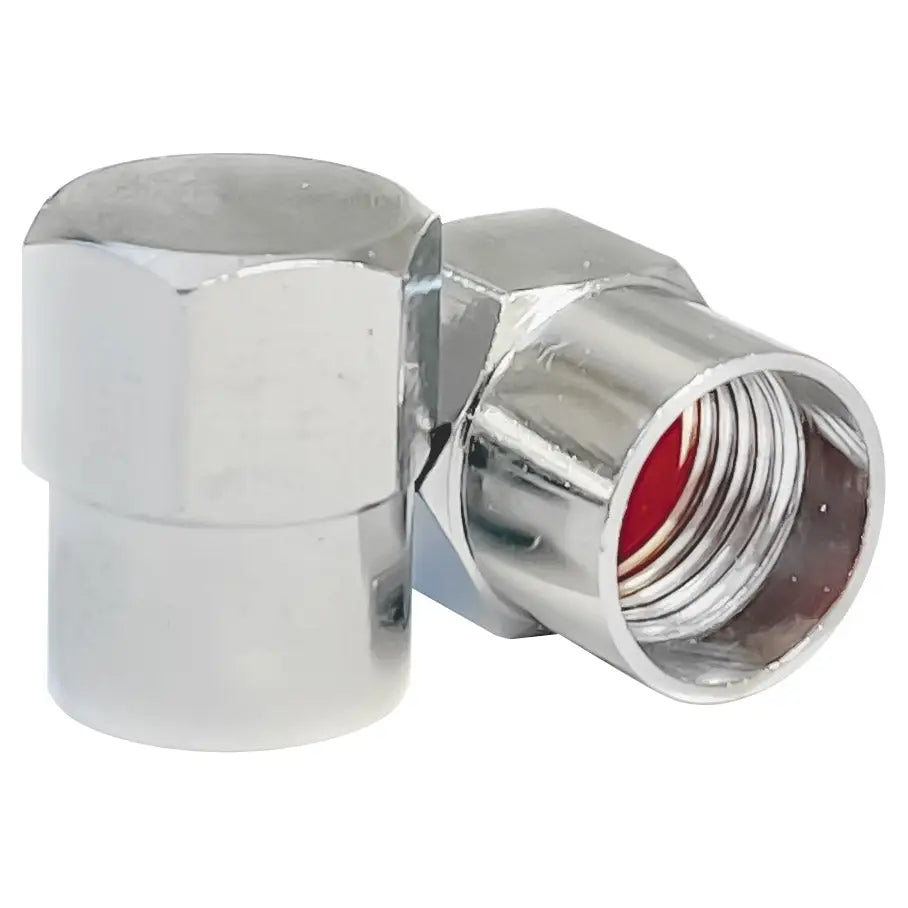 Chrome Hexagon Valve Caps with Flat Top - 100pcs/Bag - Durable Tire Stem Caps for Cars, Trucks, Motorcycles & Bikes - Weatherproof & Rustproof Accessories