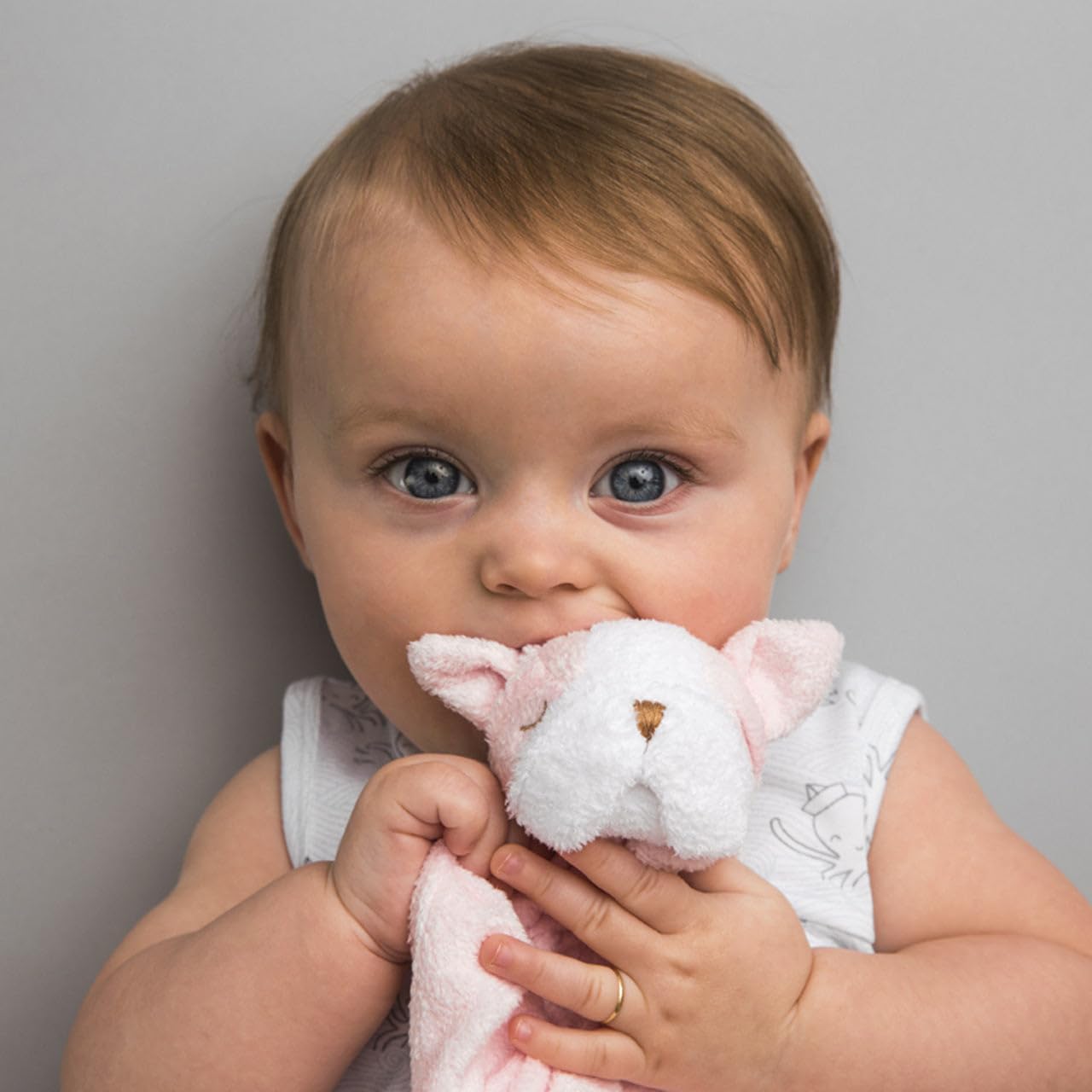 Angel Dear Blankie - Soft Pink Bulldog Baby Security Blanket for Toddlers | Comforting & Cuddly for Nap Time, Travel & Bedtime