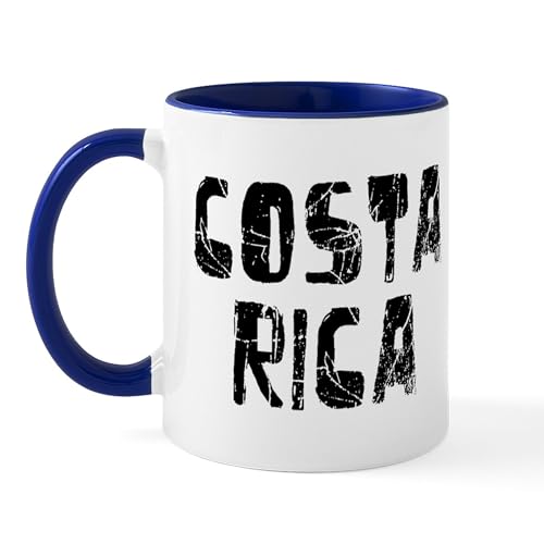 White/Navy Inside - Costa Rica Faded (Black) Mug