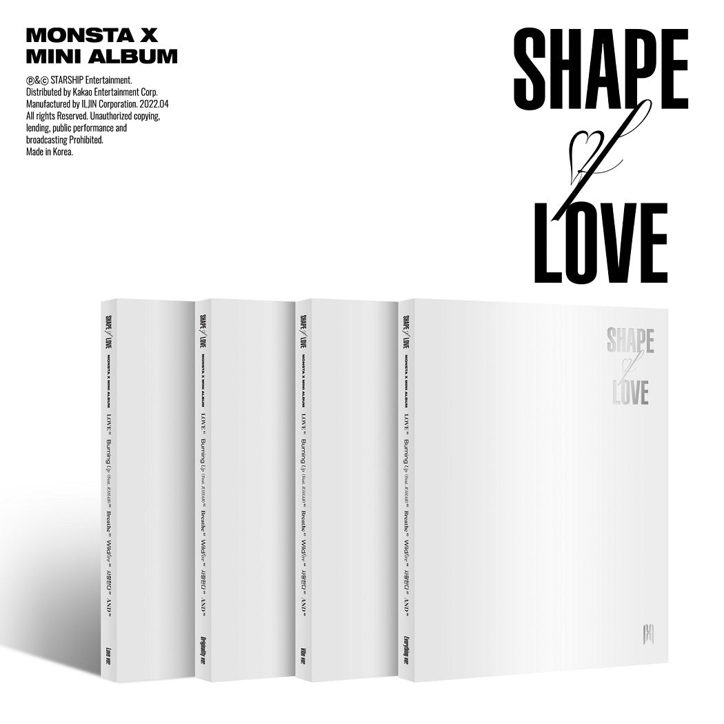 MONSTA X 11th Mini Album 'SHAPE OF LOVE' - Kpop CD with Photobook & Poster - Perfect for Kpop Collectors and MONBEBE Fans