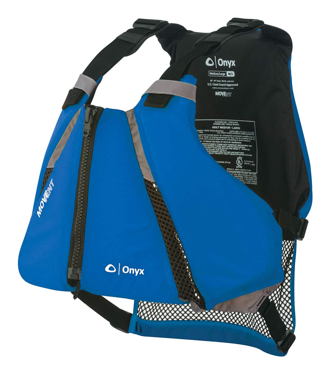 Onyx MoveVent Curve Paddle Sports Life Vest - Comfortable & Durable PFD for Kayaking, Canoeing & Water Sports - US Coast Guard Approved Safety Jacket