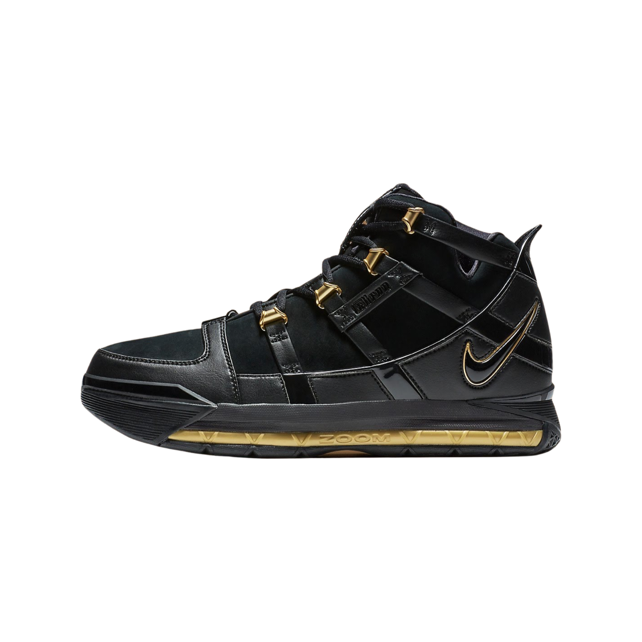Nike LeBron Zoom 3 Basketball Shoes - Black Metallic Gold (2018 Edition) | High-Performance Court Sneakers for Men | Perfect for NBA Games, Training & Streetwear Fashion