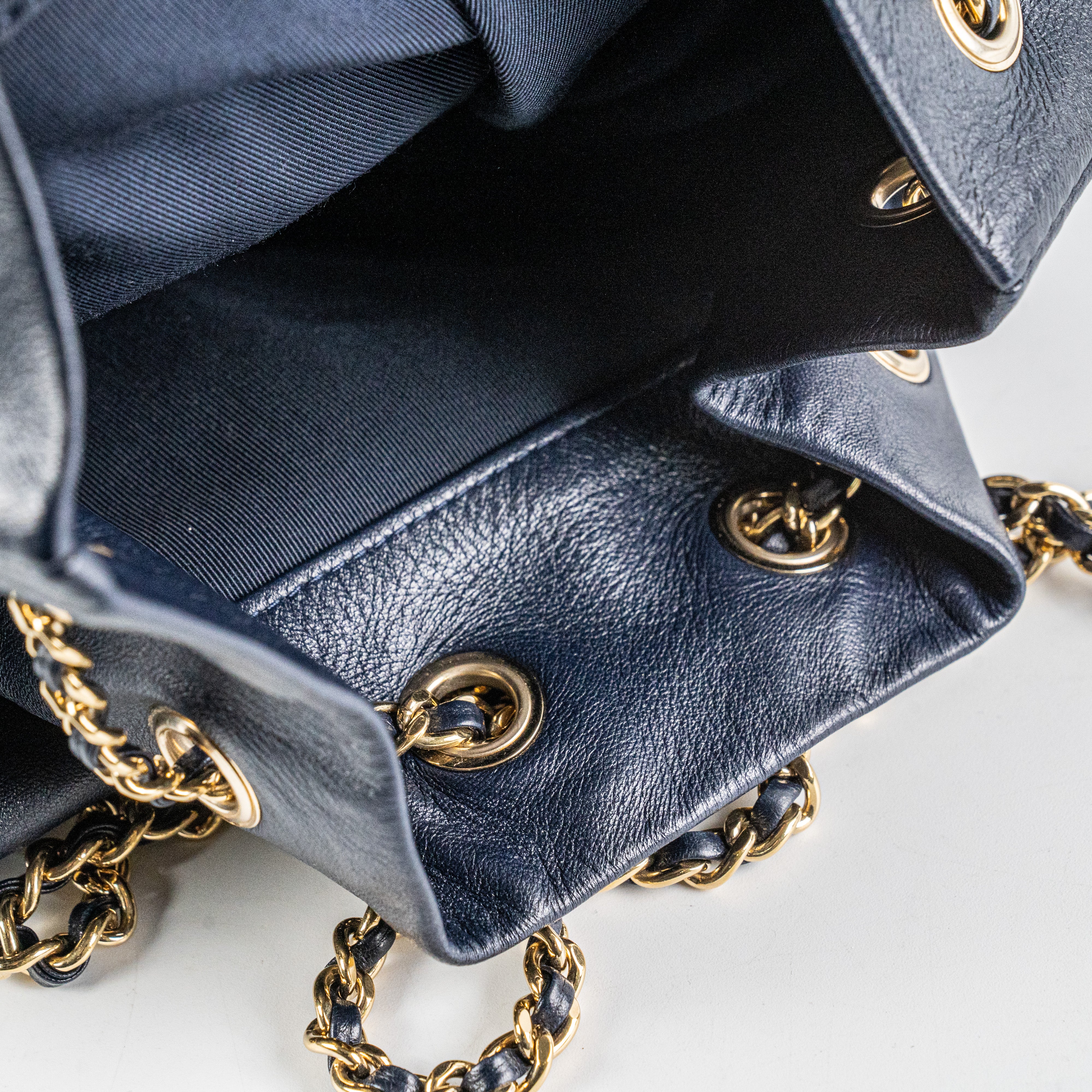 Chanel Navy Blue Lambskin Leather Backpack for Women - Luxury Designer Handbag for Travel, Work & Everyday Use