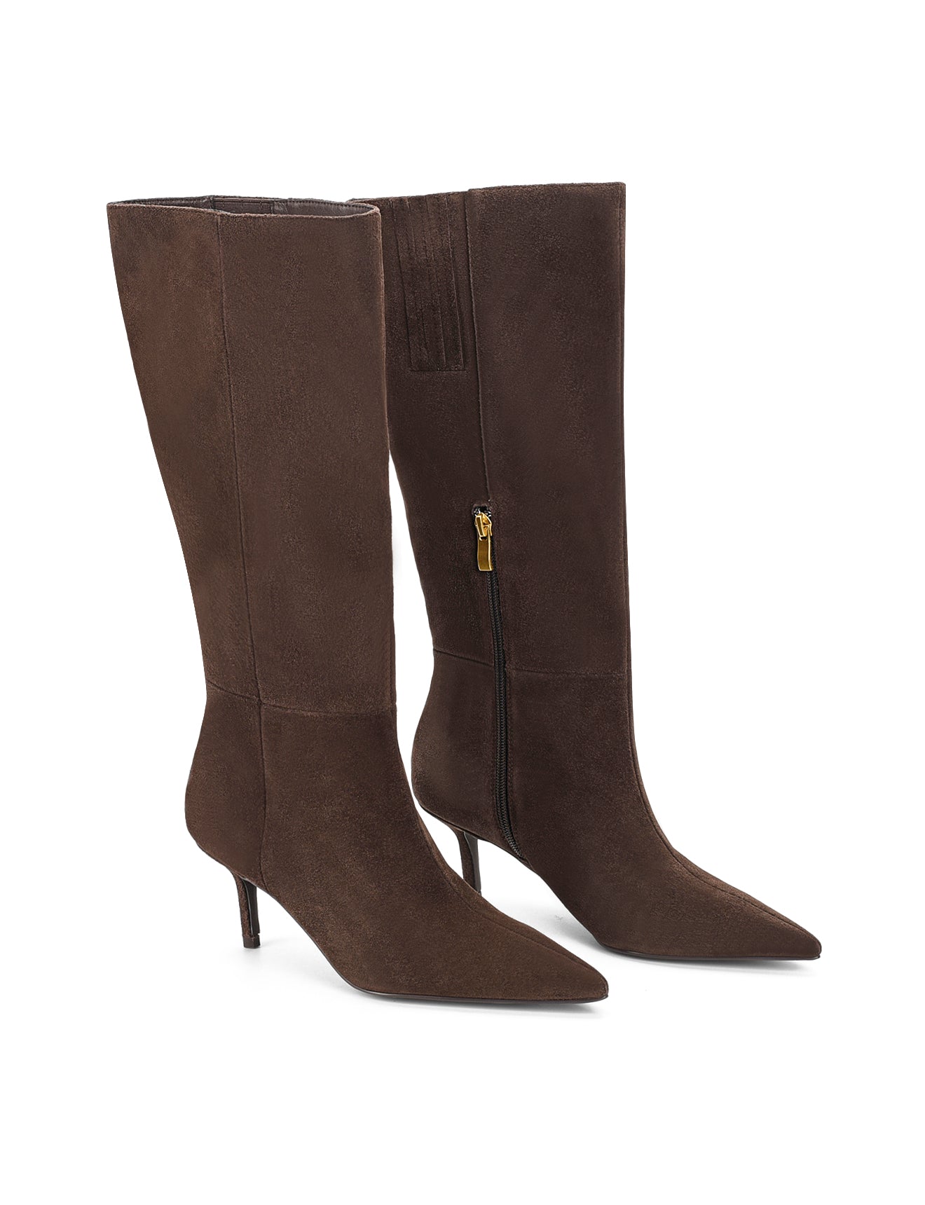 Yonita Women's Long Suede Boots in Chocolate Brown - Stylish & Comfortable Knee-High Boots for Fall, Winter & Casual Outfits