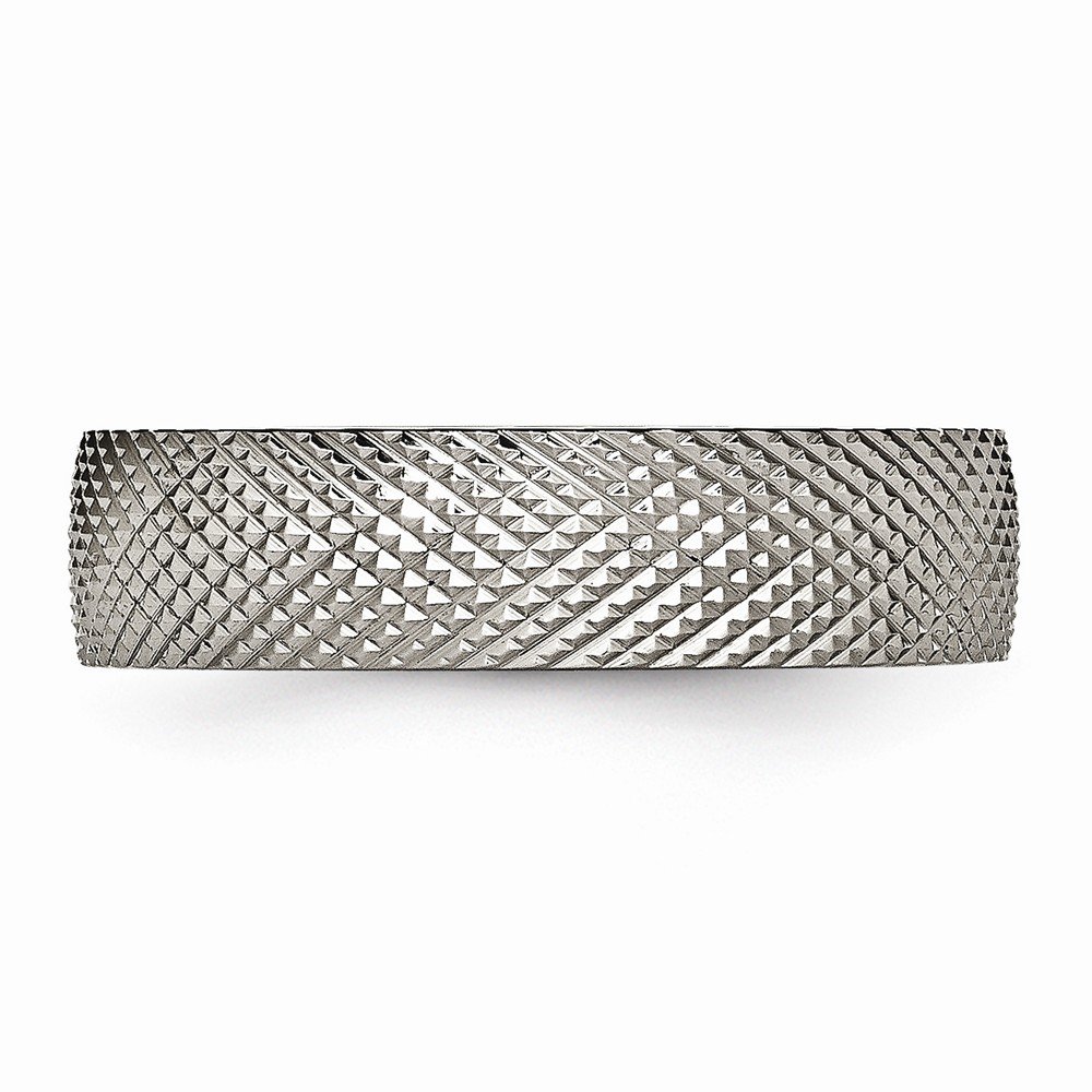Solid Titanium 6mm Textured Wedding Band Ring for Men - Durable & Comfortable Titanium Wedding Ring - Perfect for Engagements, Anniversaries & Everyday Wear