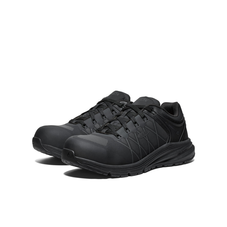 Men's Vista Energy XT Carbon Toe Work Boots - Black/Raven | Slip Resistant & Comfortable for Construction, Hiking & Outdoor Work