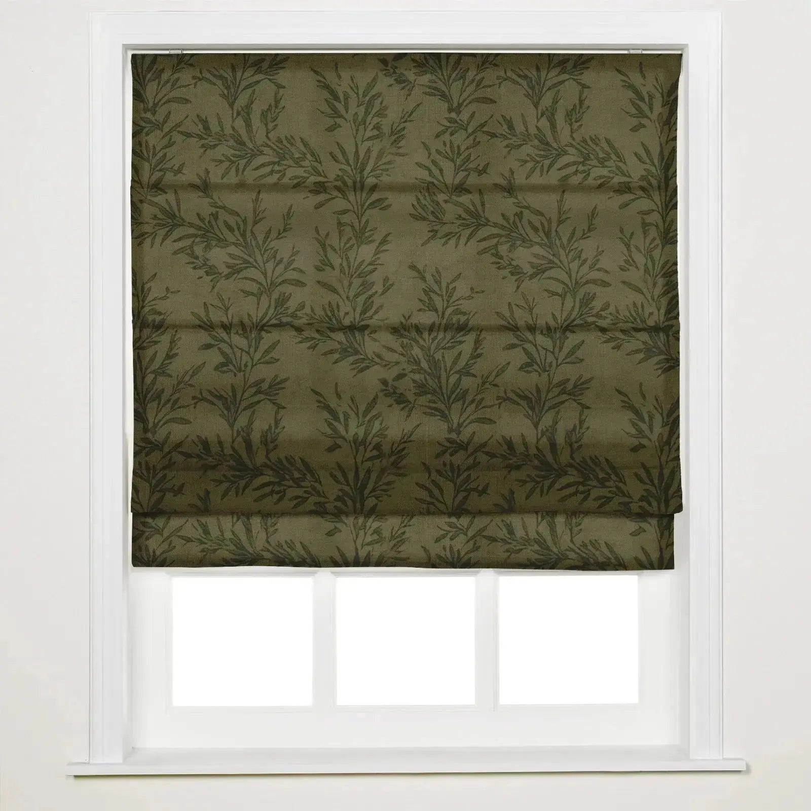 Elegant Sara Le Printed Roman Shade - Cordless Window Treatment for Plus Size Windows | Perfect for Living Room, Bedroom & Home Office Decor