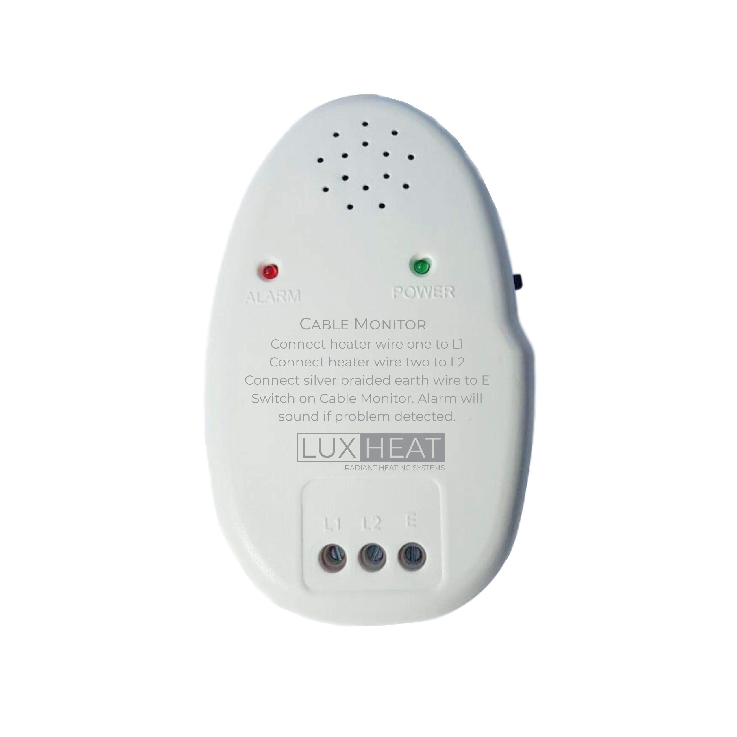 LuxHeat Electric Underfloor Heating Cable Monitor with Instant Alarm - Continuity & Insulation Tester for Radiant Floor Heat Installation - Compatible with All Floor Heating Systems - Perfect for Home Renovation & DIY Projects