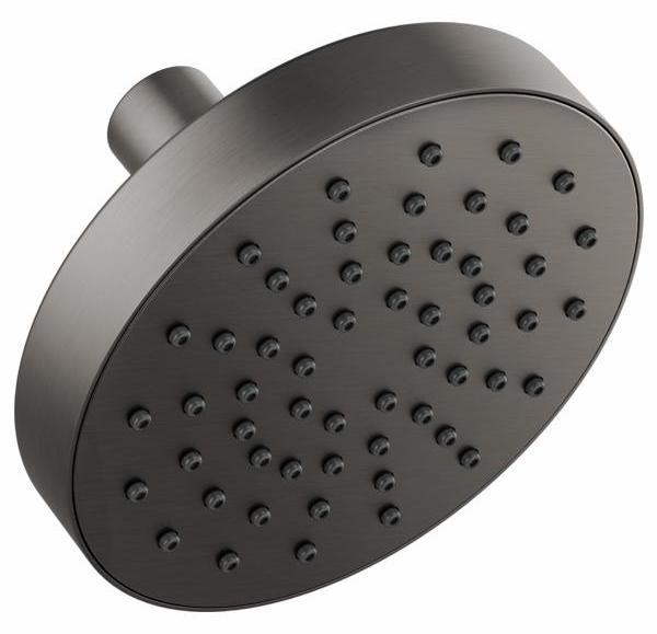 Brizo Luxe Steel 82392 SL 2.5 GPM 5-Function Round Shower Head - High Pressure Rainfall & Massage Modes for Spa-Like Bathroom Experience
