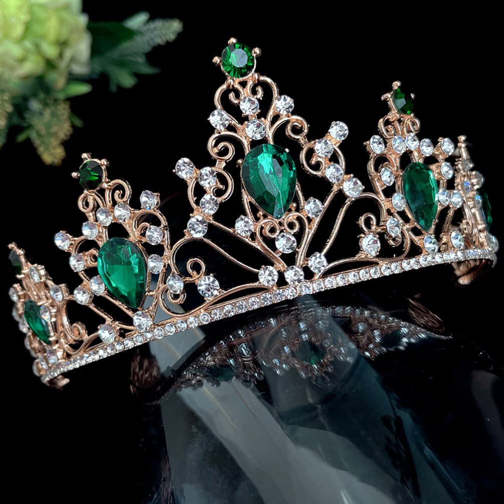 Sparkling Rhinestone Crystal Crown Tiara for Brides & Girls - Elegant Wedding Headdress, Princess Headpiece, Bridal Accessory - Perfect for Weddings, Banquets, Pageants & Special Occasions