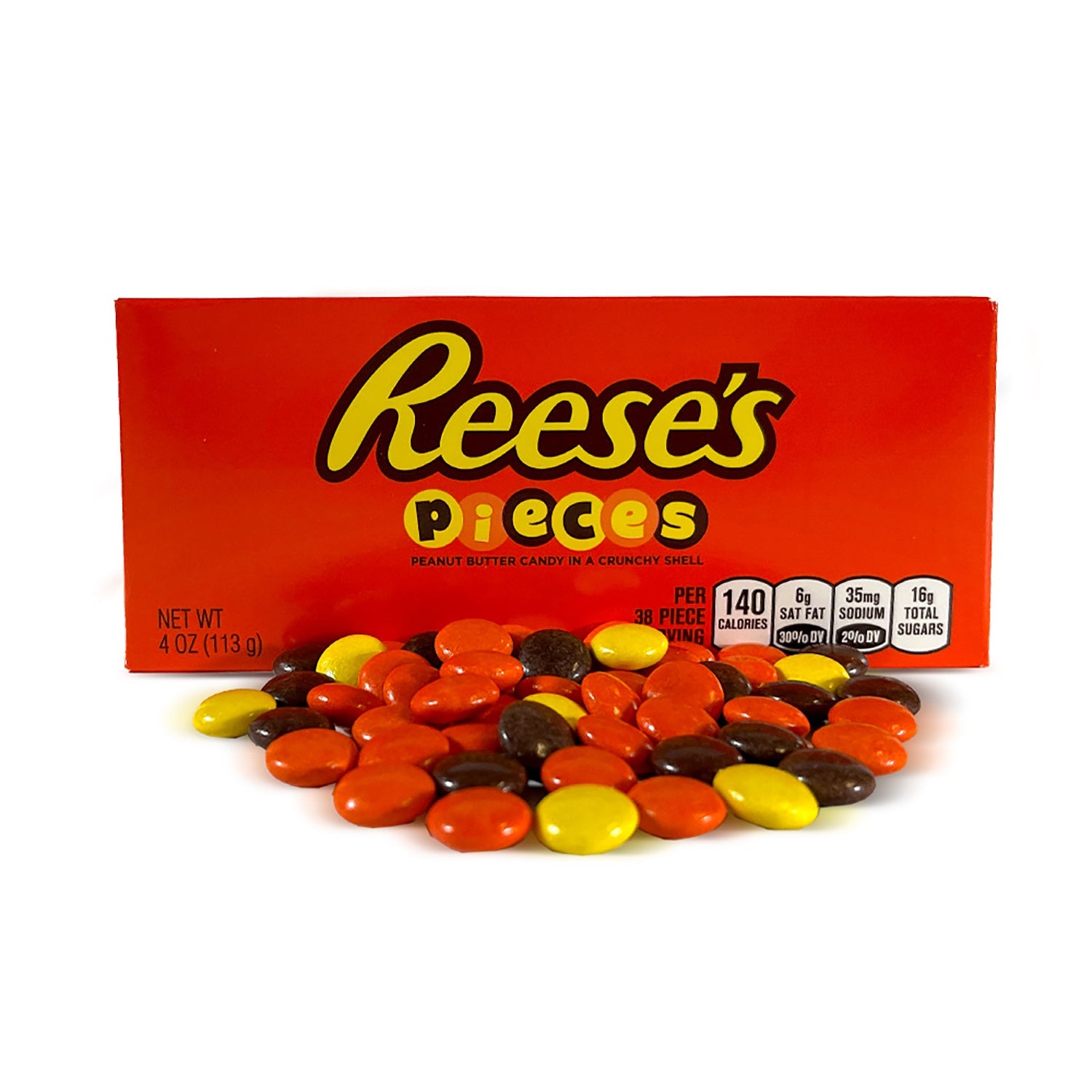Hershey's Reese's Pieces Peanut Butter Candy Theater Box - 4oz (12 Count) | Bulk Pack for Movie Nights, Halloween Treats & Party Favors